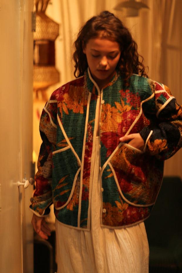 KANTHA JACKET LEYLO - sustainably made MOMO NEW YORK sustainable clothing, coatandjacket slow fashion