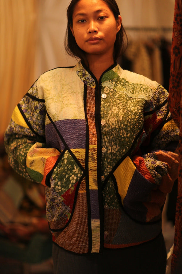 KANTHA JACKET NICHIEME - sustainably made MOMO NEW YORK sustainable clothing, coatandjacket slow fashion