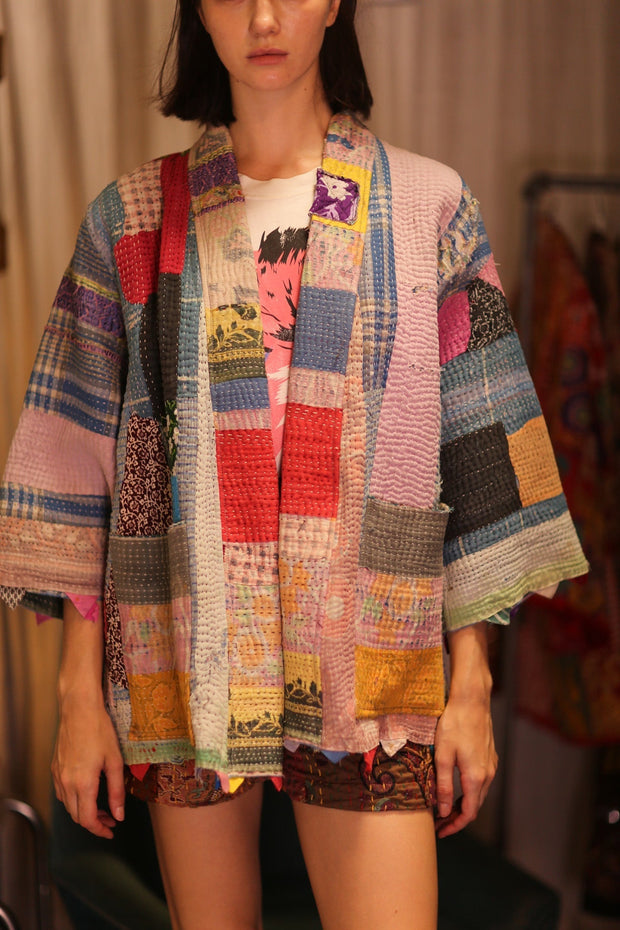 KANTHA KIMONO KINA VALERIA - sustainably made MOMO NEW YORK sustainable clothing, bestseller slow fashion