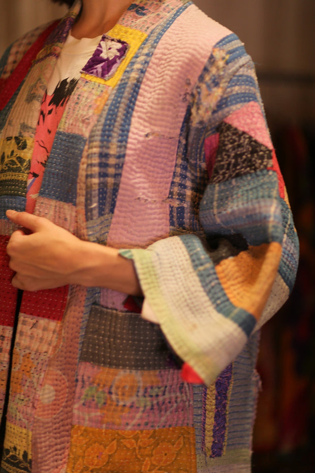 KANTHA KIMONO KINA VALERIA - sustainably made MOMO NEW YORK sustainable clothing, bestseller slow fashion
