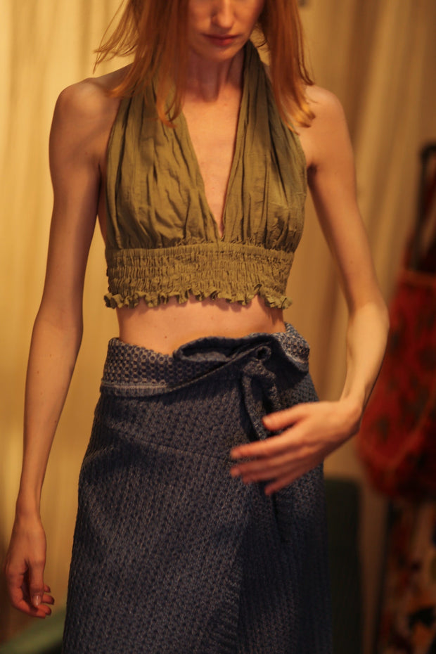 LUKE DENIM FISHERMAN TROUSERS - sustainably made MOMO NEW YORK sustainable clothing, denim slow fashion