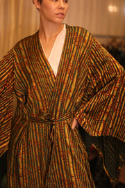 SILK WING KIMONO PINA ANANDA - sustainably made MOMO NEW YORK sustainable clothing, kimono slow fashion