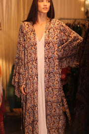SILK WING KIMONO PINA IVAN - sustainably made MOMO NEW YORK sustainable clothing, kimono slow fashion